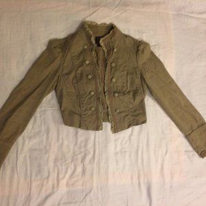 Forever 21 High Collar Jacket with Subtle Ruffles